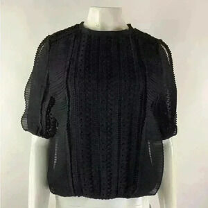 Calligraphie Sz S Cut Out Ruffle Blouse